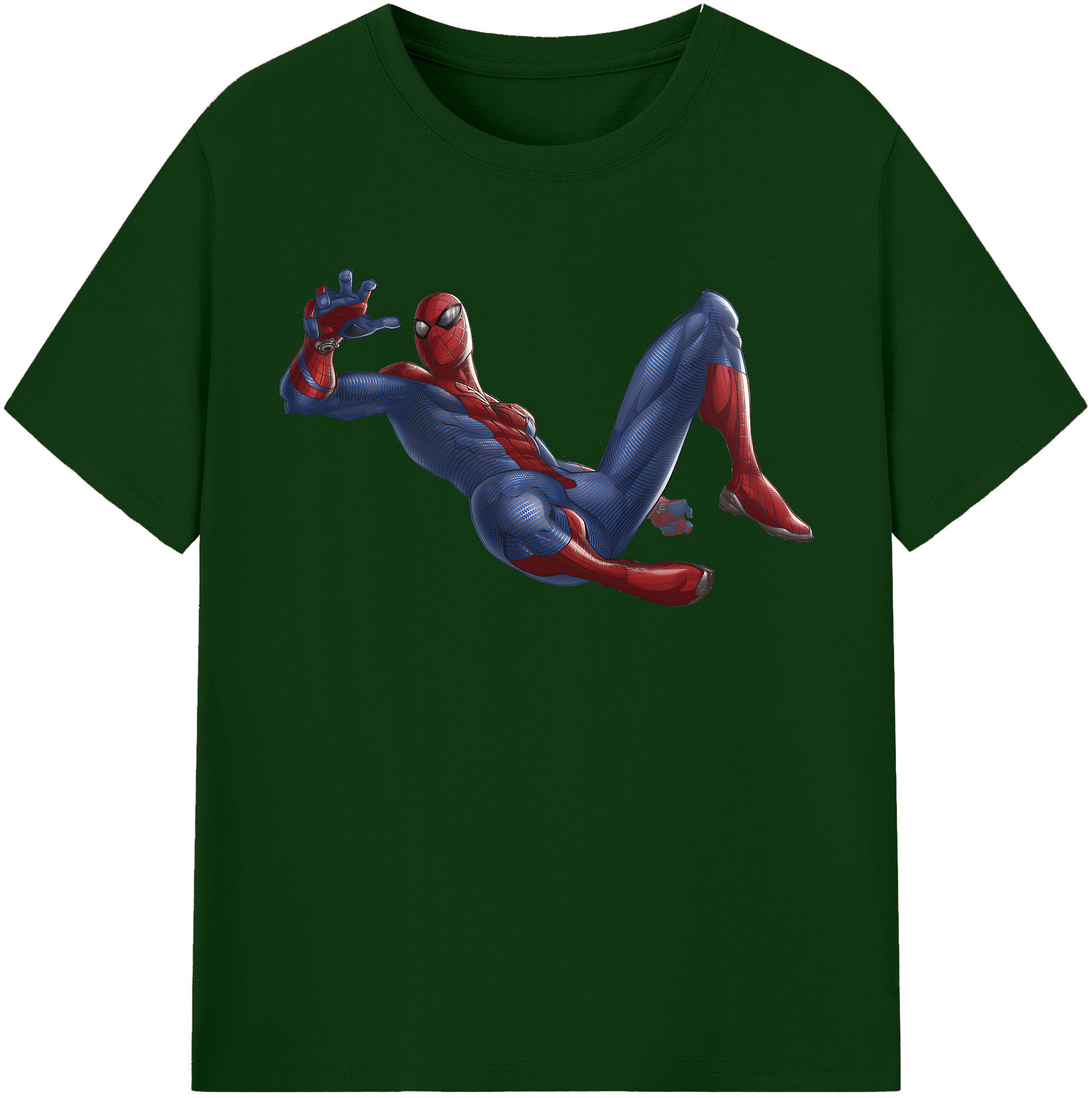 （画像用） Spider Man スパイダーマン 綿100％半袖Tシャツ（フロントプリント）